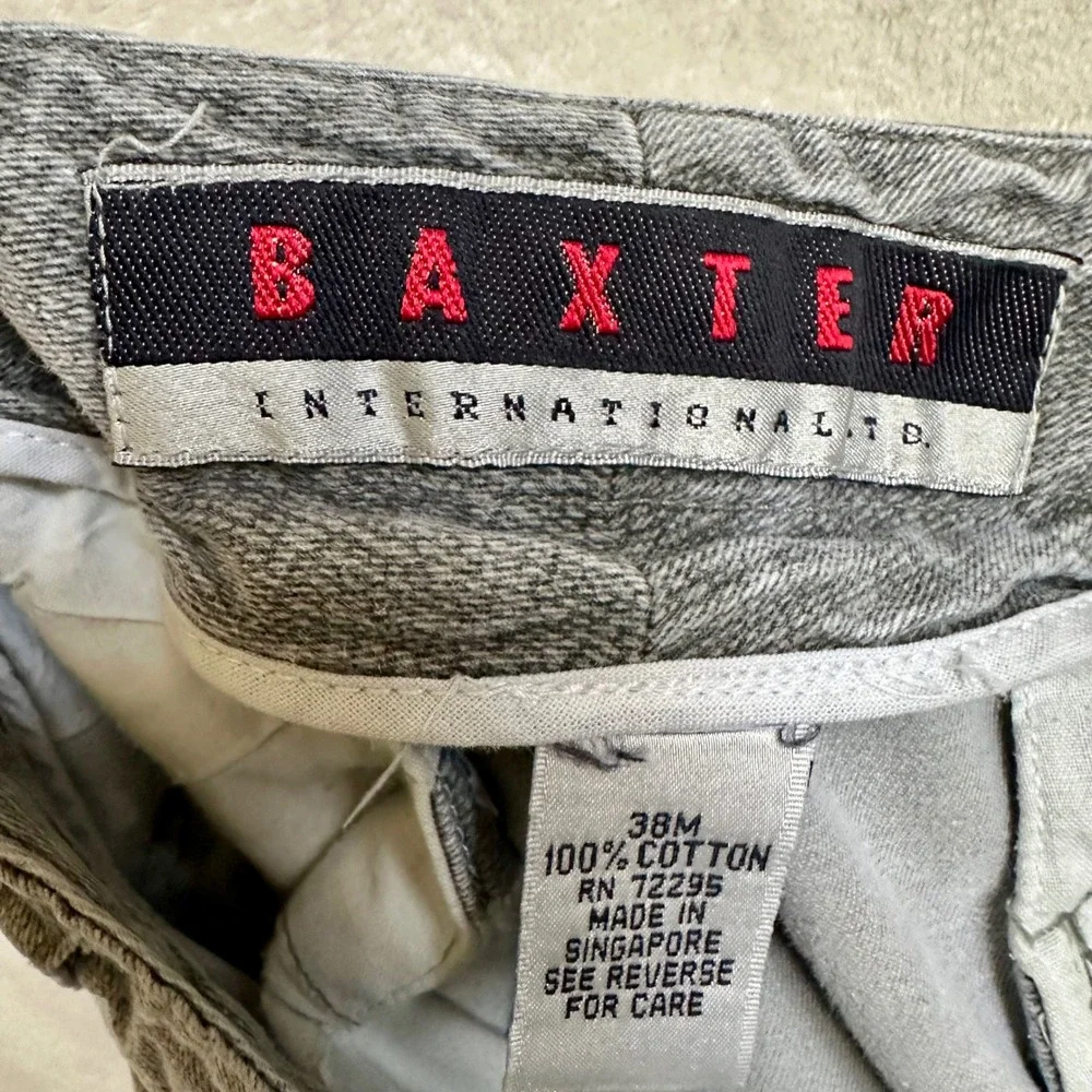 Vintage Baxter International‎ Ltd Gray Pleated Trousers 100% Cotton 38M